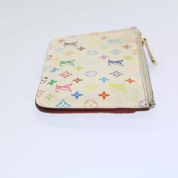 LOUIS VUITTON Multicolor Pochette Cles NM Coin Purse White - Picture 2 of 7